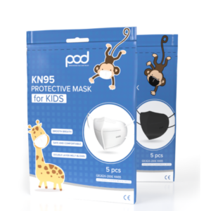 POD KN95 Kids Face Masks, White, 50 pcs