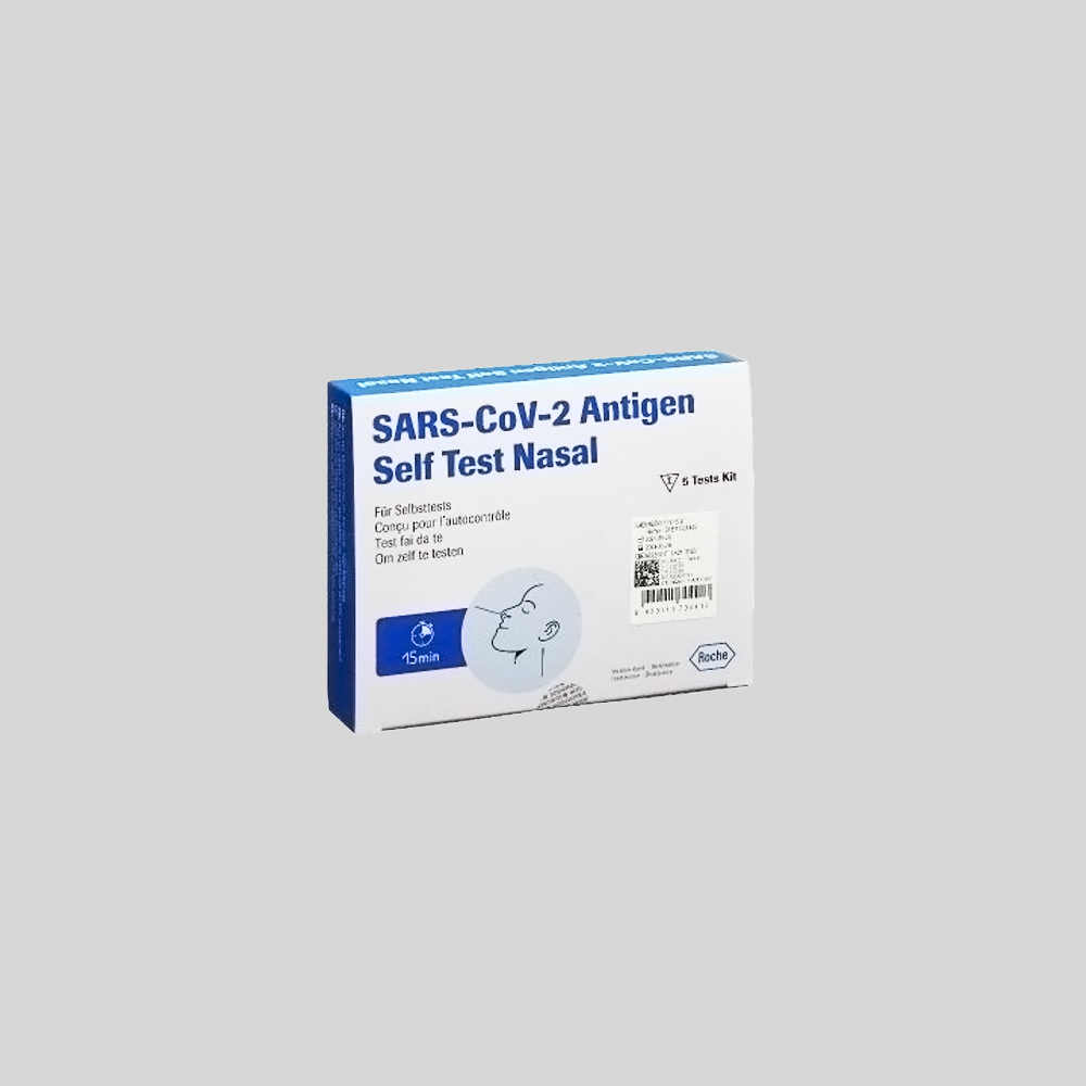 Prueba de detección de antígenos COVID-19 (x 5 unidades) ROCHE SARS-CoV-2 Antigen Self Test Nasal