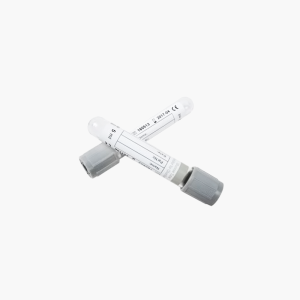Tubo recolector de sangre tapa gris con fluoruro de sodio y oxalato de potasio- 2 ml