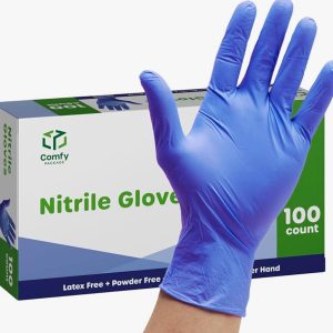 GUANTE DE NITRILO CELESTE X 100 UNIDADES