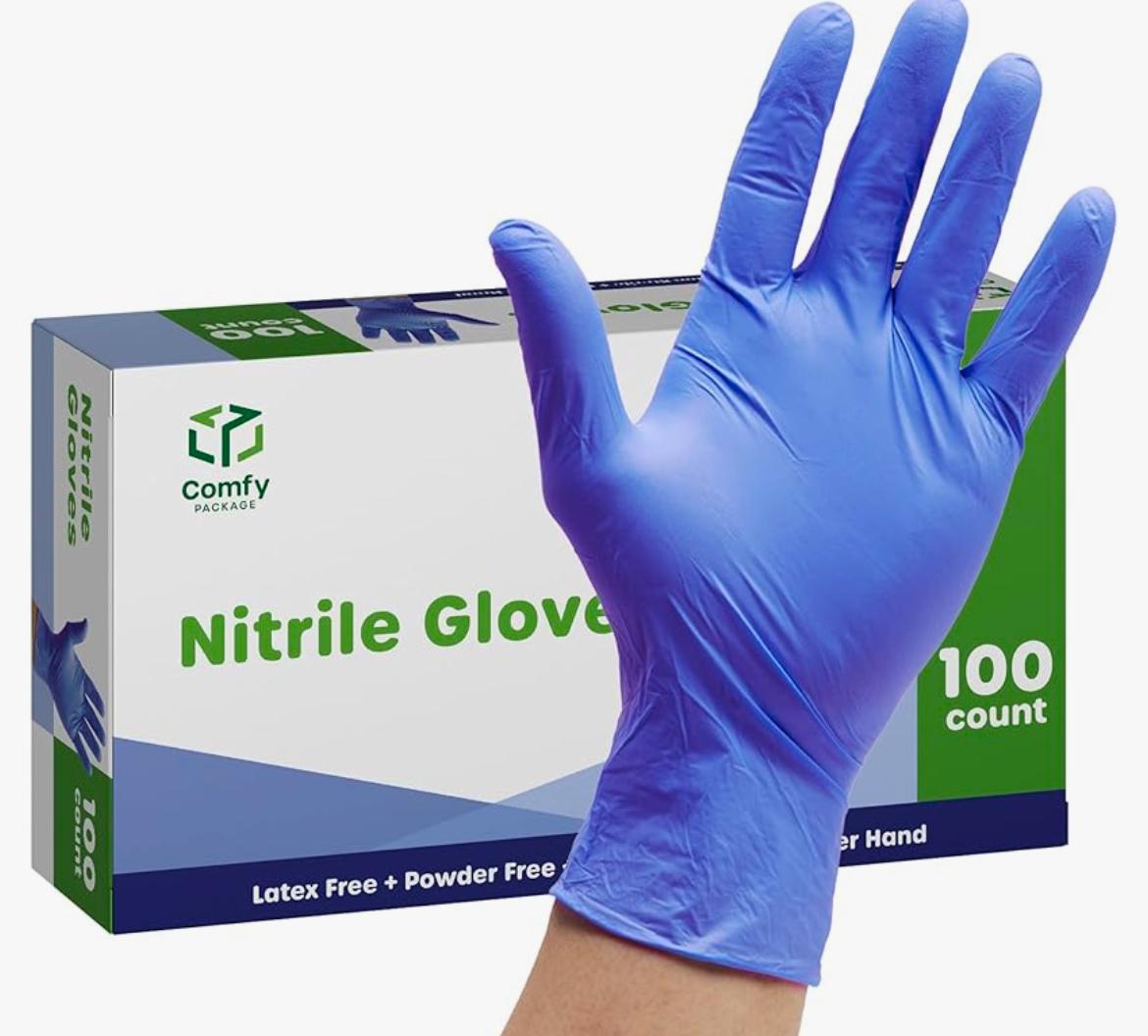 GUANTE DE NITRILO CELESTE X 100 UNIDADES