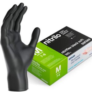 GUANTE DE NITRILO NEGRO X 100 UNIDADES