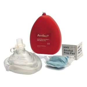 MASCARILLA PARA R.C.P ADULTO CON ESTUCHE KEMP USA